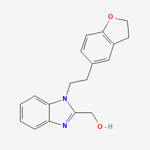 molecular formula C18H18N2O2 B7656205 [1-[2-(2,3-Dihydro-1-benzofuran-5-yl)ethyl]benzimidazol-2-yl]methanol 