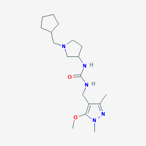 1-[1-(Cyclopentylmethyl)pyrrolidin-3-yl]-3-[(5-methoxy-1,3-dimethylpyrazol-4-yl)methyl]urea