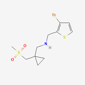 1-(3-bromothiophen-2-yl)-N-[[1-(methylsulfonylmethyl)cyclopropyl]methyl]methanamine