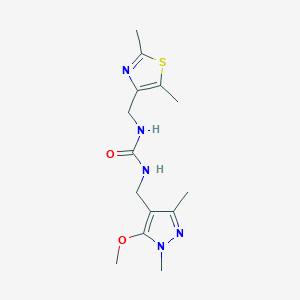 1-[(2,5-Dimethyl-1,3-thiazol-4-yl)methyl]-3-[(5-methoxy-1,3-dimethylpyrazol-4-yl)methyl]urea