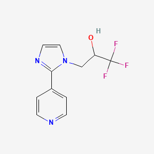 1,1,1-Trifluoro-3-(2-pyridin-4-ylimidazol-1-yl)propan-2-ol