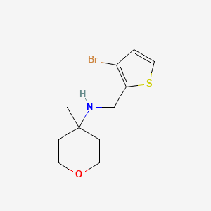 N-[(3-bromothiophen-2-yl)methyl]-4-methyloxan-4-amine