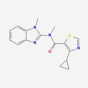 4-cyclopropyl-N-methyl-N-(1-methylbenzimidazol-2-yl)-1,3-thiazole-5-carboxamide