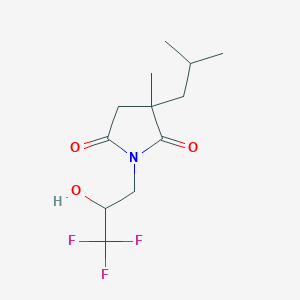 3-Methyl-3-(2-methylpropyl)-1-(3,3,3-trifluoro-2-hydroxypropyl)pyrrolidine-2,5-dione