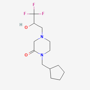 1-(Cyclopentylmethyl)-4-(3,3,3-trifluoro-2-hydroxypropyl)piperazin-2-one