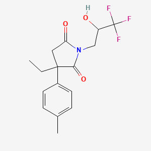 3-Ethyl-3-(4-methylphenyl)-1-(3,3,3-trifluoro-2-hydroxypropyl)pyrrolidine-2,5-dione