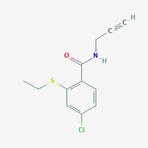 4-chloro-2-ethylsulfanyl-N-prop-2-ynylbenzamide