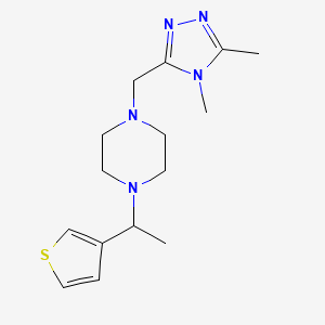 1-[(4,5-Dimethyl-1,2,4-triazol-3-yl)methyl]-4-(1-thiophen-3-ylethyl)piperazine