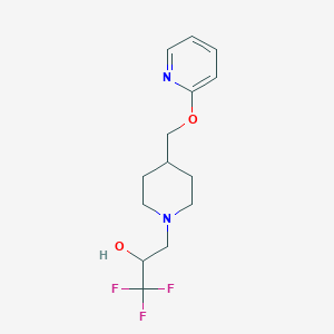 1,1,1-Trifluoro-3-[4-(pyridin-2-yloxymethyl)piperidin-1-yl]propan-2-ol