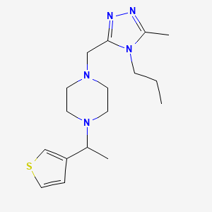 1-[(5-Methyl-4-propyl-1,2,4-triazol-3-yl)methyl]-4-(1-thiophen-3-ylethyl)piperazine