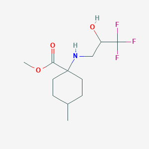 Methyl 4-methyl-1-[(3,3,3-trifluoro-2-hydroxypropyl)amino]cyclohexane-1-carboxylate