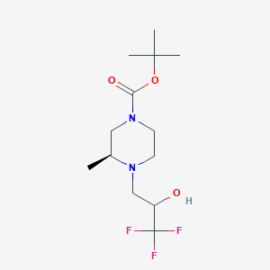 tert-butyl (3S)-3-methyl-4-(3,3,3-trifluoro-2-hydroxypropyl)piperazine-1-carboxylate