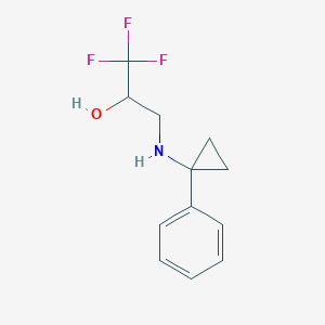 1,1,1-Trifluoro-3-[(1-phenylcyclopropyl)amino]propan-2-ol