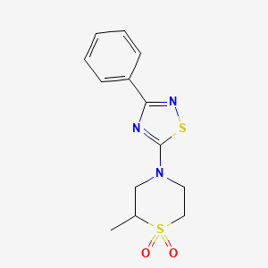 2-Methyl-4-(3-phenyl-1,2,4-thiadiazol-5-yl)-1,4-thiazinane 1,1-dioxide