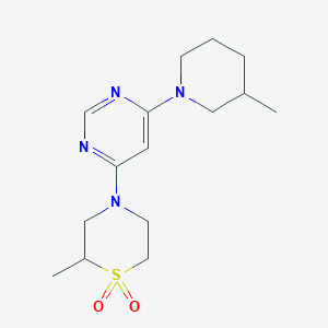 2-Methyl-4-[6-(3-methylpiperidin-1-yl)pyrimidin-4-yl]-1,4-thiazinane 1,1-dioxide