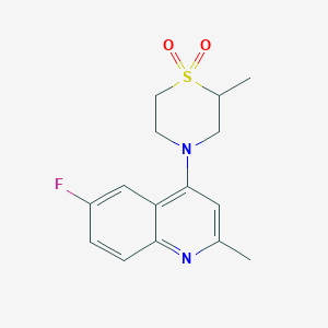 4-(6-Fluoro-2-methylquinolin-4-yl)-2-methyl-1,4-thiazinane 1,1-dioxide