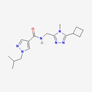 N-[(5-cyclobutyl-4-methyl-1,2,4-triazol-3-yl)methyl]-1-(2-methylpropyl)pyrazole-4-carboxamide