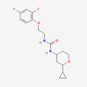 molecular formula C17H22F2N2O3 B7656484 1-(2-Cyclopropyloxan-4-yl)-3-[2-(2,4-difluorophenoxy)ethyl]urea 