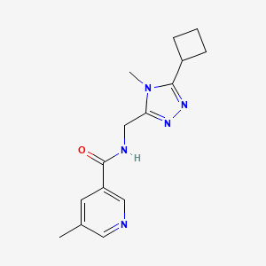 N-[(5-cyclobutyl-4-methyl-1,2,4-triazol-3-yl)methyl]-5-methylpyridine-3-carboxamide