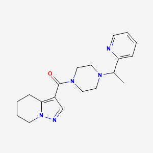 [4-(1-Pyridin-2-ylethyl)piperazin-1-yl]-(4,5,6,7-tetrahydropyrazolo[1,5-a]pyridin-3-yl)methanone