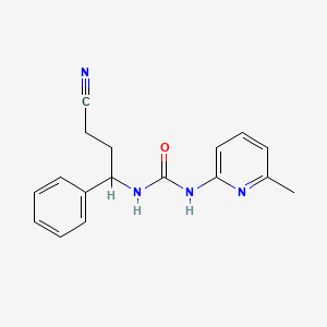 1-(3-Cyano-1-phenylpropyl)-3-(6-methylpyridin-2-yl)urea