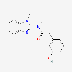 2-(3-hydroxyphenyl)-N-methyl-N-(1-methylbenzimidazol-2-yl)acetamide