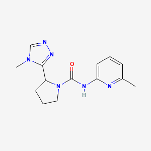 molecular formula C14H18N6O B7656561 N-(6-methylpyridin-2-yl)-2-(4-methyl-1,2,4-triazol-3-yl)pyrrolidine-1-carboxamide 