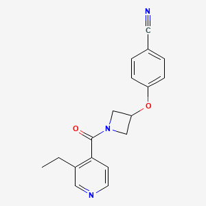 4-[1-(3-Ethylpyridine-4-carbonyl)azetidin-3-yl]oxybenzonitrile