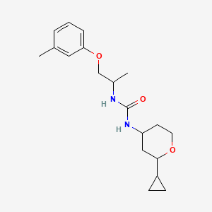 1-(2-Cyclopropyloxan-4-yl)-3-[1-(3-methylphenoxy)propan-2-yl]urea