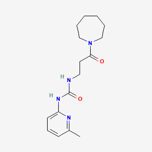 molecular formula C16H24N4O2 B7656591 1-[3-(Azepan-1-yl)-3-oxopropyl]-3-(6-methylpyridin-2-yl)urea 