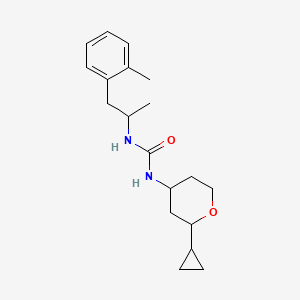 1-(2-Cyclopropyloxan-4-yl)-3-[1-(2-methylphenyl)propan-2-yl]urea