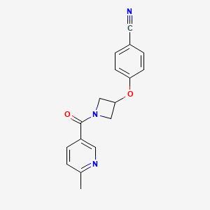 4-[1-(6-Methylpyridine-3-carbonyl)azetidin-3-yl]oxybenzonitrile