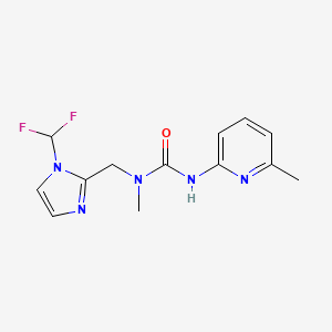 1-[[1-(Difluoromethyl)imidazol-2-yl]methyl]-1-methyl-3-(6-methylpyridin-2-yl)urea