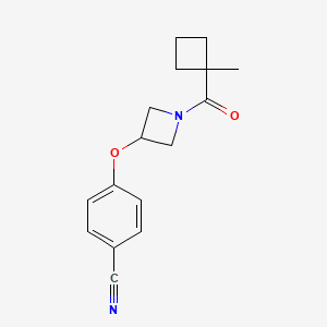 4-[1-(1-Methylcyclobutanecarbonyl)azetidin-3-yl]oxybenzonitrile