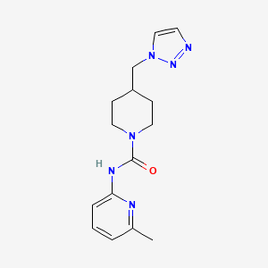 molecular formula C15H20N6O B7656699 N-(6-methylpyridin-2-yl)-4-(triazol-1-ylmethyl)piperidine-1-carboxamide 