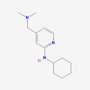 molecular formula C14H23N3 B7656706 N-cyclohexyl-4-[(dimethylamino)methyl]pyridin-2-amine 