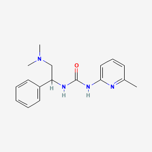 molecular formula C17H22N4O B7656727 1-[2-(Dimethylamino)-1-phenylethyl]-3-(6-methylpyridin-2-yl)urea 