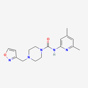 N-(4,6-dimethylpyridin-2-yl)-4-(1,2-oxazol-3-ylmethyl)piperazine-1-carboxamide