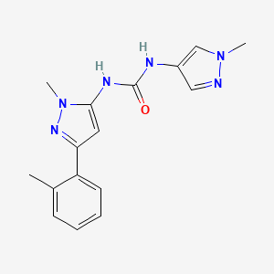 1-[2-Methyl-5-(2-methylphenyl)pyrazol-3-yl]-3-(1-methylpyrazol-4-yl)urea