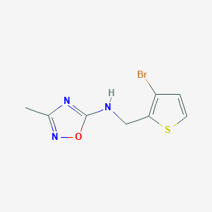 N-[(3-bromothiophen-2-yl)methyl]-3-methyl-1,2,4-oxadiazol-5-amine