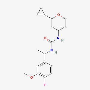 1-(2-Cyclopropyloxan-4-yl)-3-[1-(4-fluoro-3-methoxyphenyl)ethyl]urea