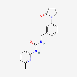 1-(6-Methylpyridin-2-yl)-3-[[3-(2-oxopyrrolidin-1-yl)phenyl]methyl]urea