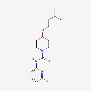 molecular formula C17H27N3O2 B7656888 4-(3-methylbutoxy)-N-(6-methylpyridin-2-yl)piperidine-1-carboxamide 