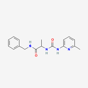 molecular formula C17H20N4O2 B7656900 N-benzyl-2-[(6-methylpyridin-2-yl)carbamoylamino]propanamide 