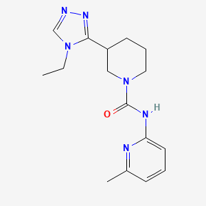 3-(4-ethyl-1,2,4-triazol-3-yl)-N-(6-methylpyridin-2-yl)piperidine-1-carboxamide