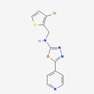 N-[(3-bromothiophen-2-yl)methyl]-5-pyridin-4-yl-1,3,4-oxadiazol-2-amine