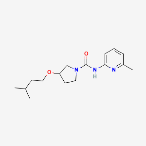 3-(3-methylbutoxy)-N-(6-methylpyridin-2-yl)pyrrolidine-1-carboxamide