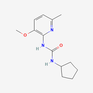 molecular formula C13H19N3O2 B7656943 1-Cyclopentyl-3-(3-methoxy-6-methylpyridin-2-yl)urea 