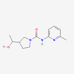 molecular formula C13H19N3O2 B7656951 3-(1-hydroxyethyl)-N-(6-methylpyridin-2-yl)pyrrolidine-1-carboxamide 