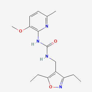 1-[(3,5-Diethyl-1,2-oxazol-4-yl)methyl]-3-(3-methoxy-6-methylpyridin-2-yl)urea